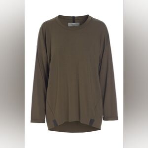 HENRIETTE STEFFENSEN Long‎ Sleeve Jersey Top In Bark